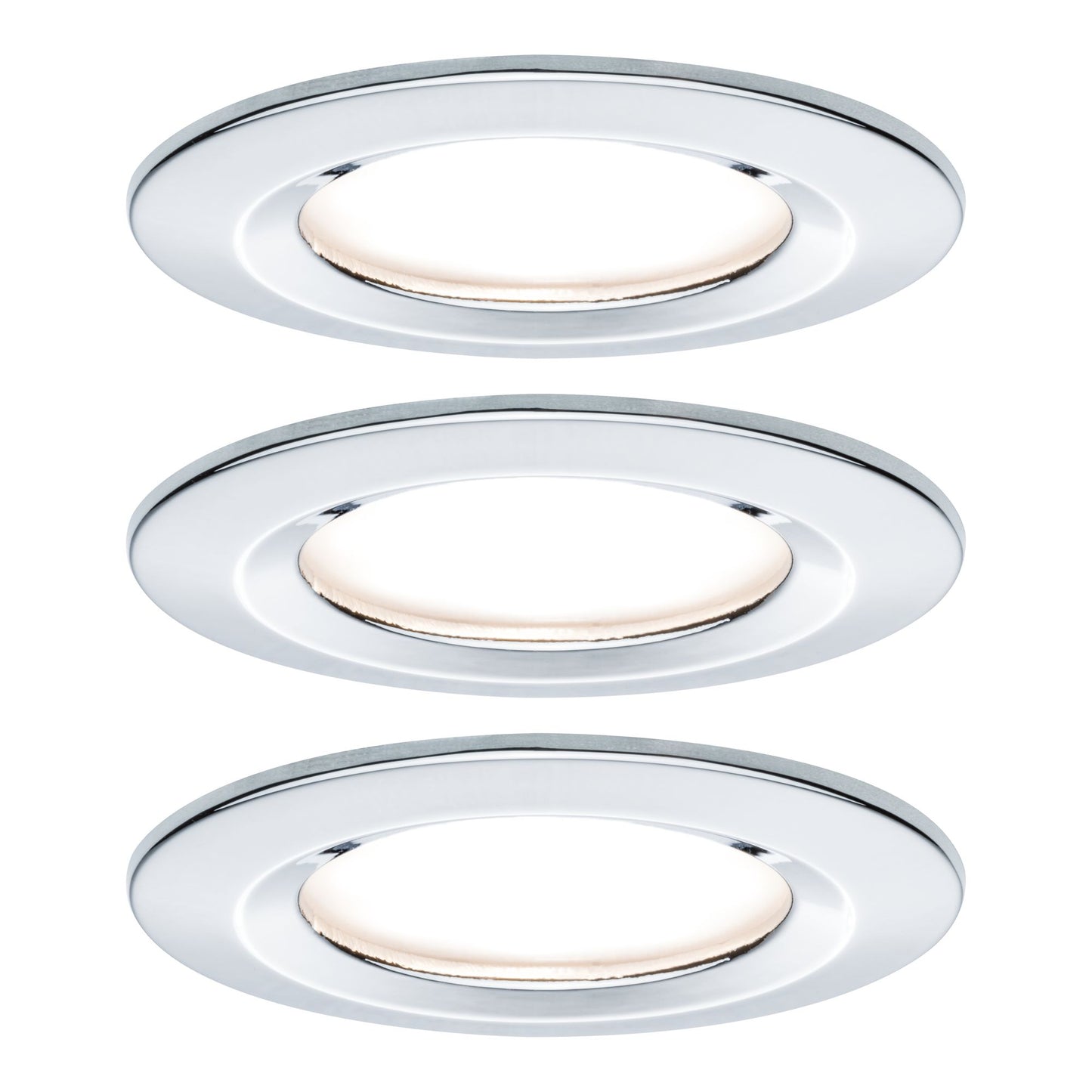 Paulmann EBL Set Nova Plus Coin dim rund starr LED 3x6,8W 2700K 230V 51mm Chrom/Alu