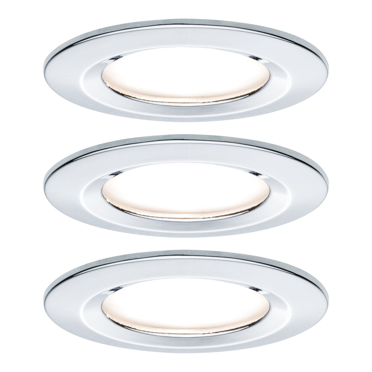 Paulmann EBL Set Nova Plus Coin dim rund starr LED 3x6,8W 2700K 230V 51mm Chrom/Alu