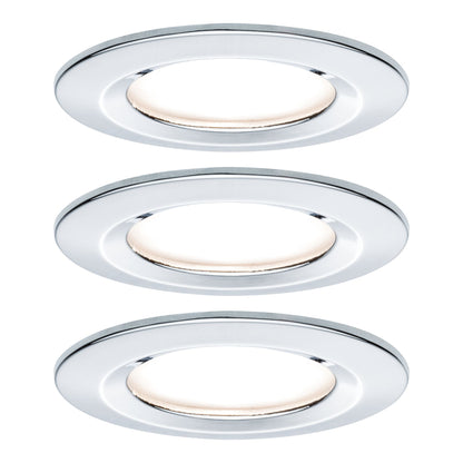 Paulmann EBL Set Nova Plus Coin dim rund starr LED 3x6,8W 2700K 230V 51mm Chrom/Alu