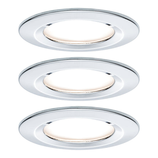 Paulmann EBL Set Nova Plus Coin dim rund starr LED 3x6,8W 2700K 230V 51mm Chrom/Alu