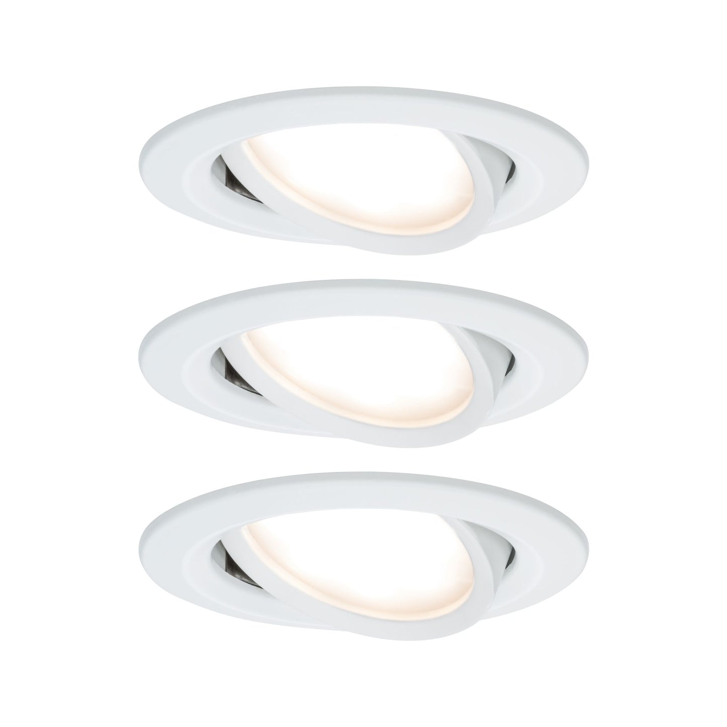 Paulmann EBL Set Nova Plus Coin dim rund schwb LED 3x6,8W 2700K 230V 51mm Ws matt/Alu