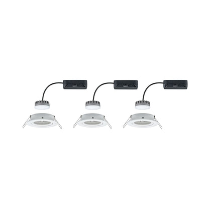 Paulmann EBL Set Nova Plus Coin dim rund schwb LED 3x6,8W 2700K 230V 51mm Ws matt/Alu