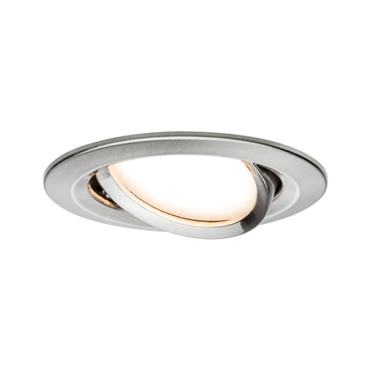 Paulmann EBL Set Nova Plus Coin dim rund schwb LED 1x6,8W 2700K 230V 51mm Eisen g/Alu