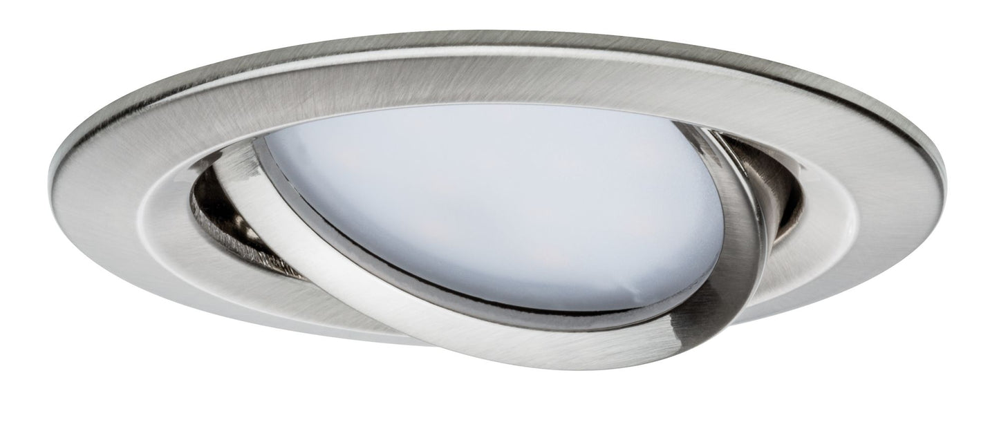Paulmann EBL Set Nova Plus Coin dim rund schwb LED 1x6,8W 2700K 230V 51mm Eisen g/Alu