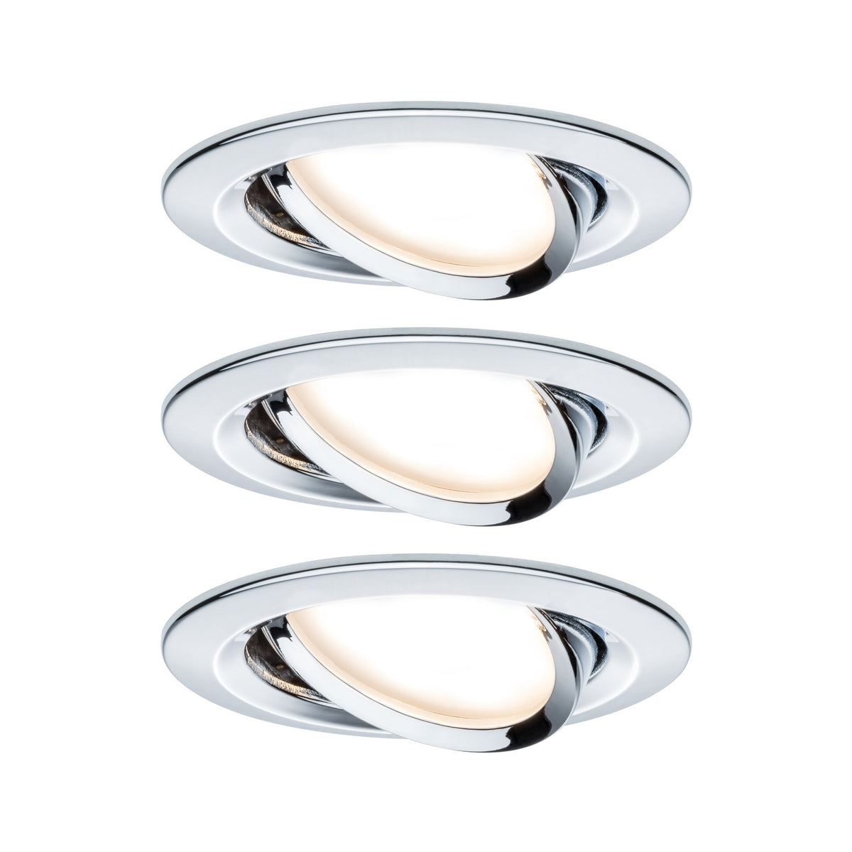 Paulmann EBL Set Nova Plus Coin dim rund schwb LED 3x6,8W 2700K 230V 51mm Chrom/Alu