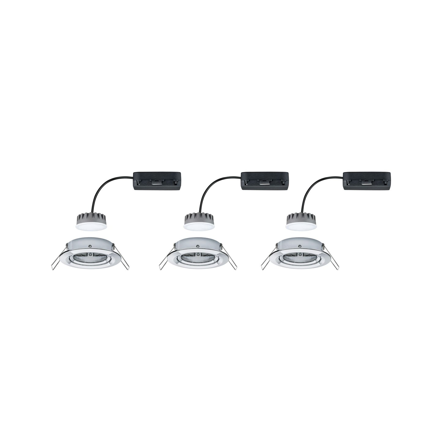 Paulmann EBL Set Nova Plus Coin dim rund schwb LED 3x6,8W 2700K 230V 51mm Chrom/Alu