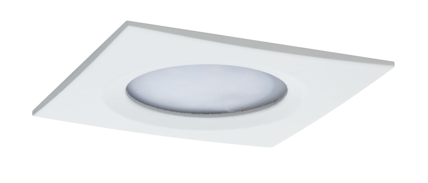 Paulmann Premium EBL Set Coin Slim dim eck starr LED 1x6,8W 2700K 230V 51mm Ws matt/Alu