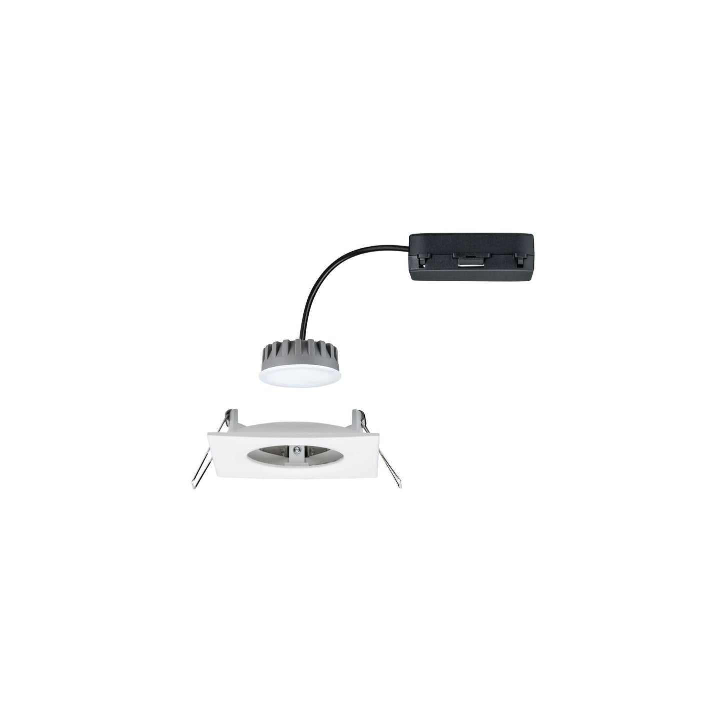 Paulmann Premium EBL Set Coin Slim dim eck starr LED 1x6,8W 2700K 230V 51mm Ws matt/Alu