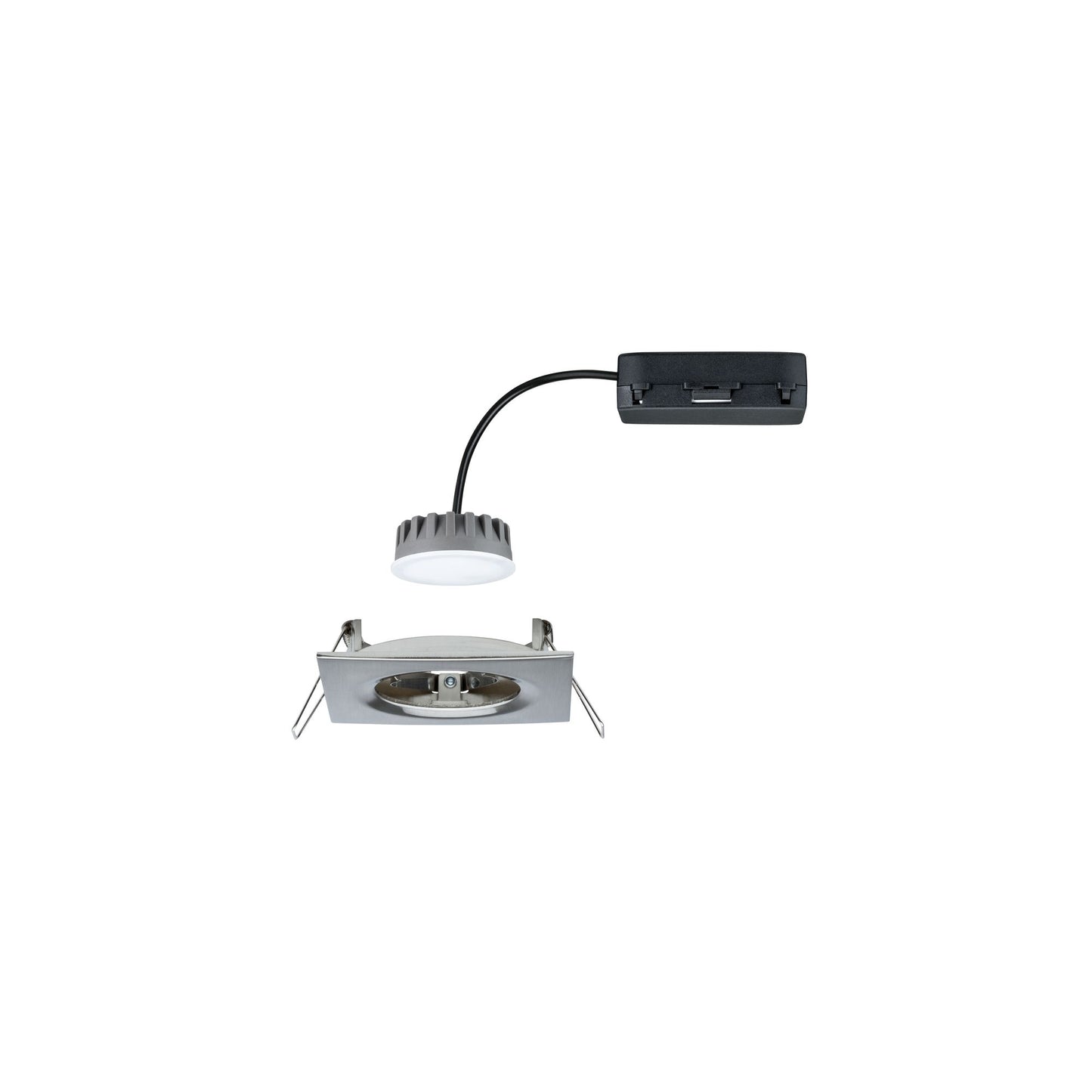 Paulmann Premium EBL Set Coin Slim dim eck starr LED 1x6,8W 2700K 230V 51mm Eisen g/Alu