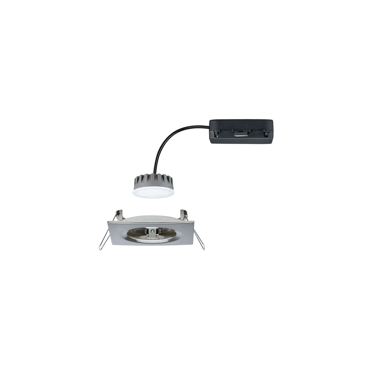 Paulmann Premium EBL Set Coin Slim dim eck starr LED 1x6,8W 2700K 230V 51mm Eisen g/Alu