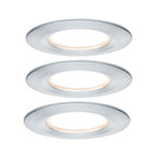 Paulmann Premium EBL Set Coin Slim rund starr LED 3x6,8W 2700K 230V 51mm Alu ged./Alu