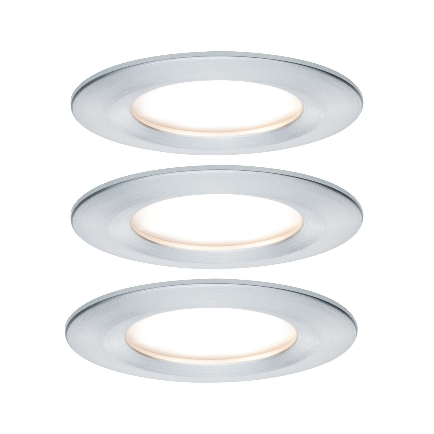 Paulmann Premium EBL Set Coin Slim rund starr LED 3x6,8W 2700K 230V 51mm Alu ged./Alu