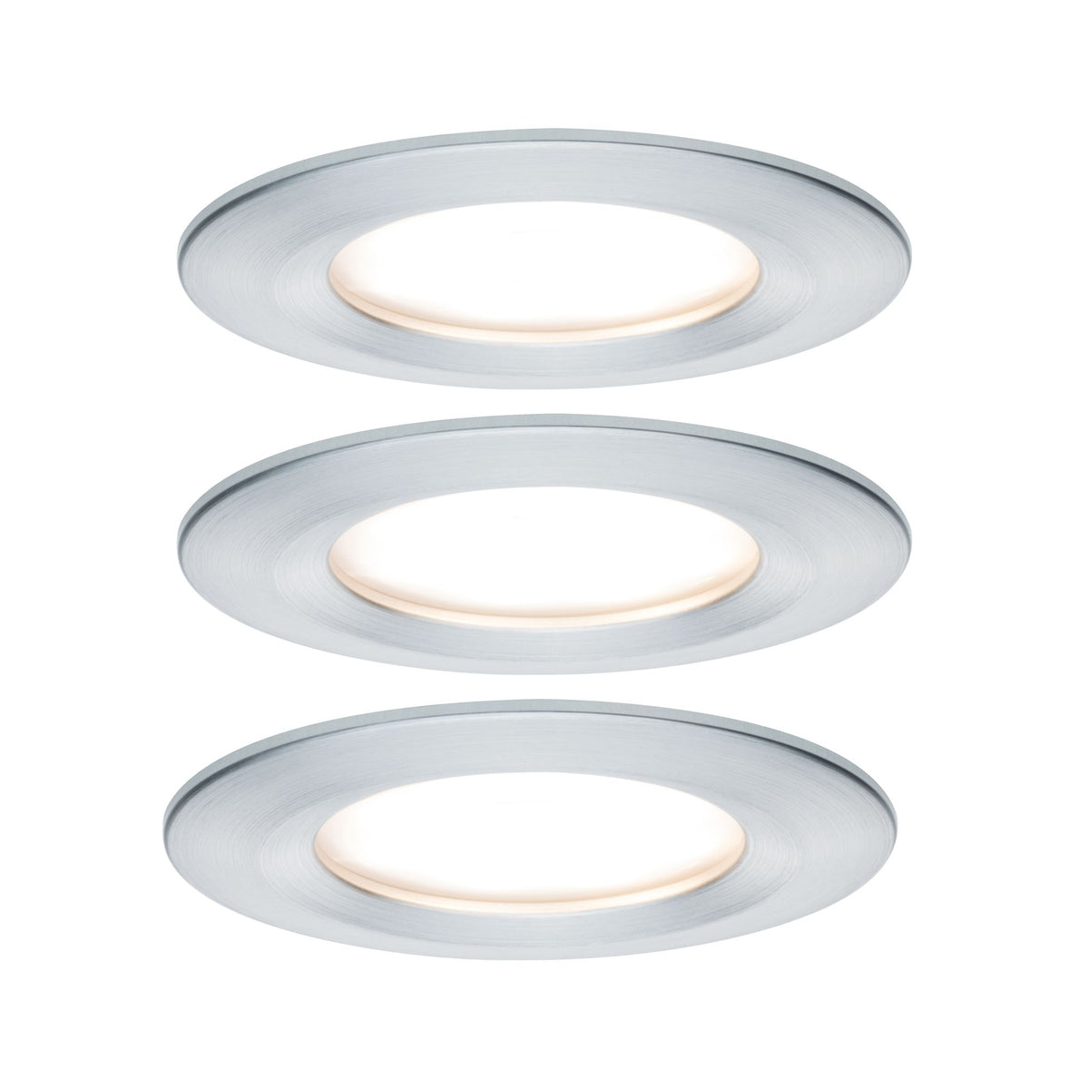 Paulmann Premium EBL Set Coin Slim rund starr LED 3x6,8W 2700K 230V 51mm Alu ged./Alu