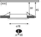 Paulmann EBL Set Nova Plus Coin dim rund starr LED 1x6,8W 2700K 230V 51mm Alu ged./Alu