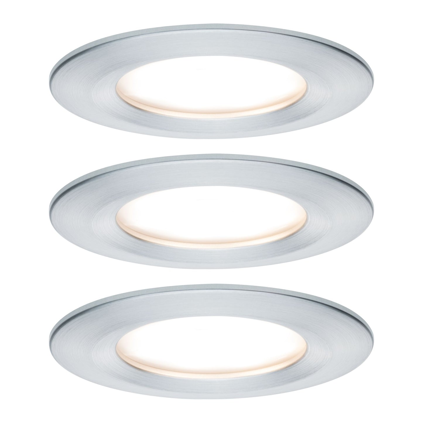 Paulmann EBL Set Nova Plus Coin dim rund starr LED 3x6,8W 2700K 230V 51mm Alu ged./Alu