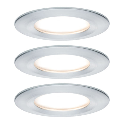 Paulmann EBL Set Nova Plus Coin dim rund starr LED 3x6,8W 2700K 230V 51mm Alu ged./Alu
