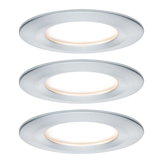 Paulmann EBL Set Nova Plus Coin dim rund starr LED 3x6,8W 2700K 230V 51mm Alu ged./Alu