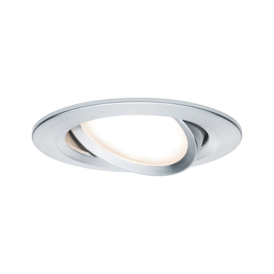 Paulmann EBL Set Nova Plus Coin dim rund schwb LED 1x6,8W 2700K 230V 51mm Alu ged./Alu