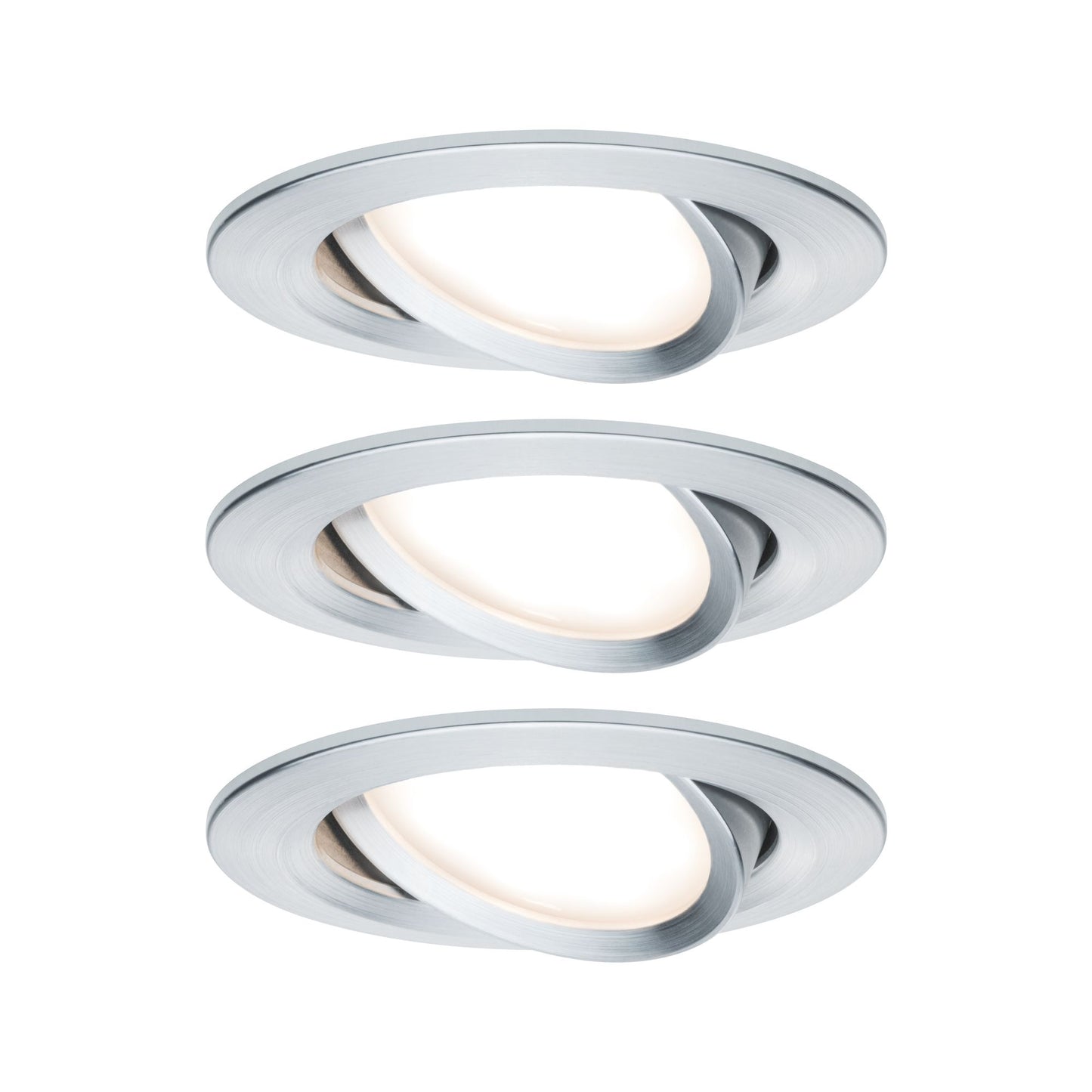 Paulmann EBL Set Nova Plus Coin dim rund schwb LED 3x6,8W 2700K 230V 51mm Alu ged./Alu