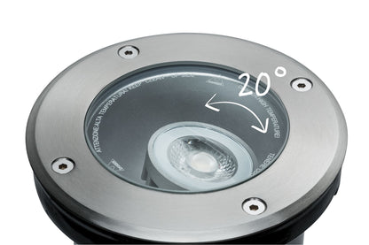Paulmann Outdoor Plug & Shine Boden EBL IP67 609lm 3000K 6W 24V 38° schwb 20° Si Met