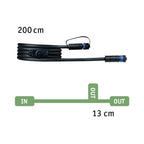 Paulmann Outdoor Plug & Shine Cable IP68 2m 1 in-2 out 2x1,5mm² Schwarz Kunststoff