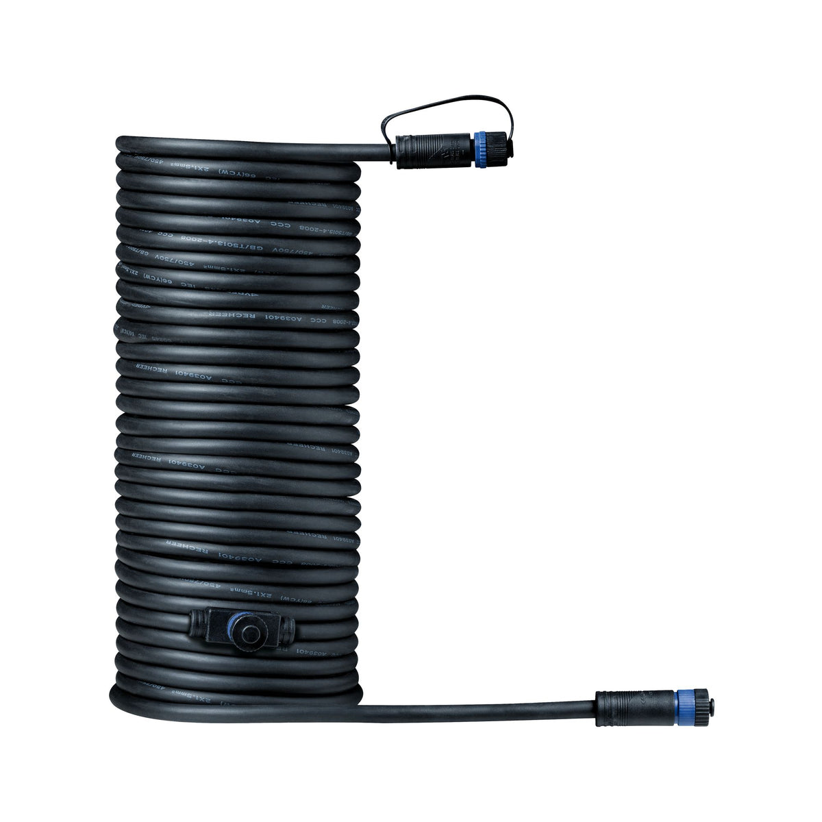 Paulmann Outdoor Plug & Shine Cable IP68 10m 1 in-2 out 2x1,5mm² Schwarz Kunststoff