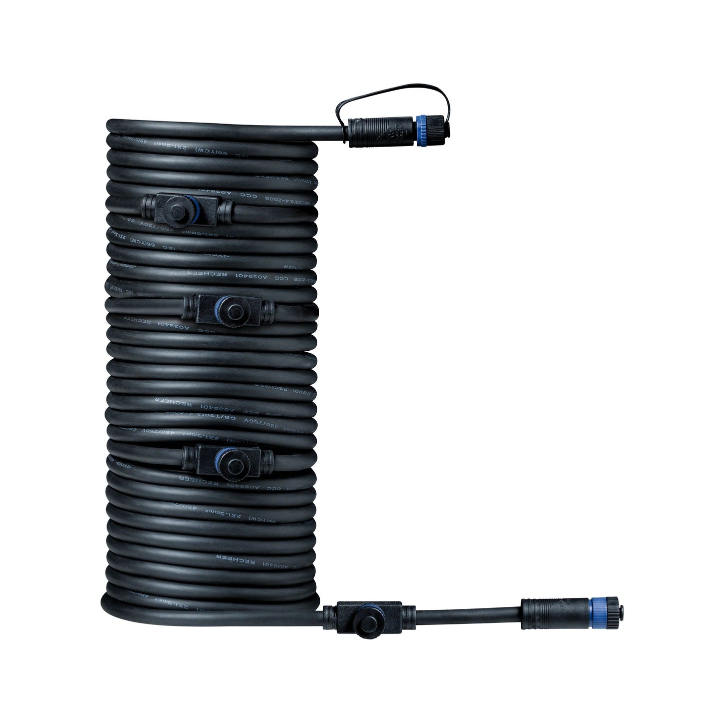 Paulmann Outdoor Plug & Shine Cable IP68 10m 1 in-5 out 2x1,5mm² Schwarz Kunststoff
