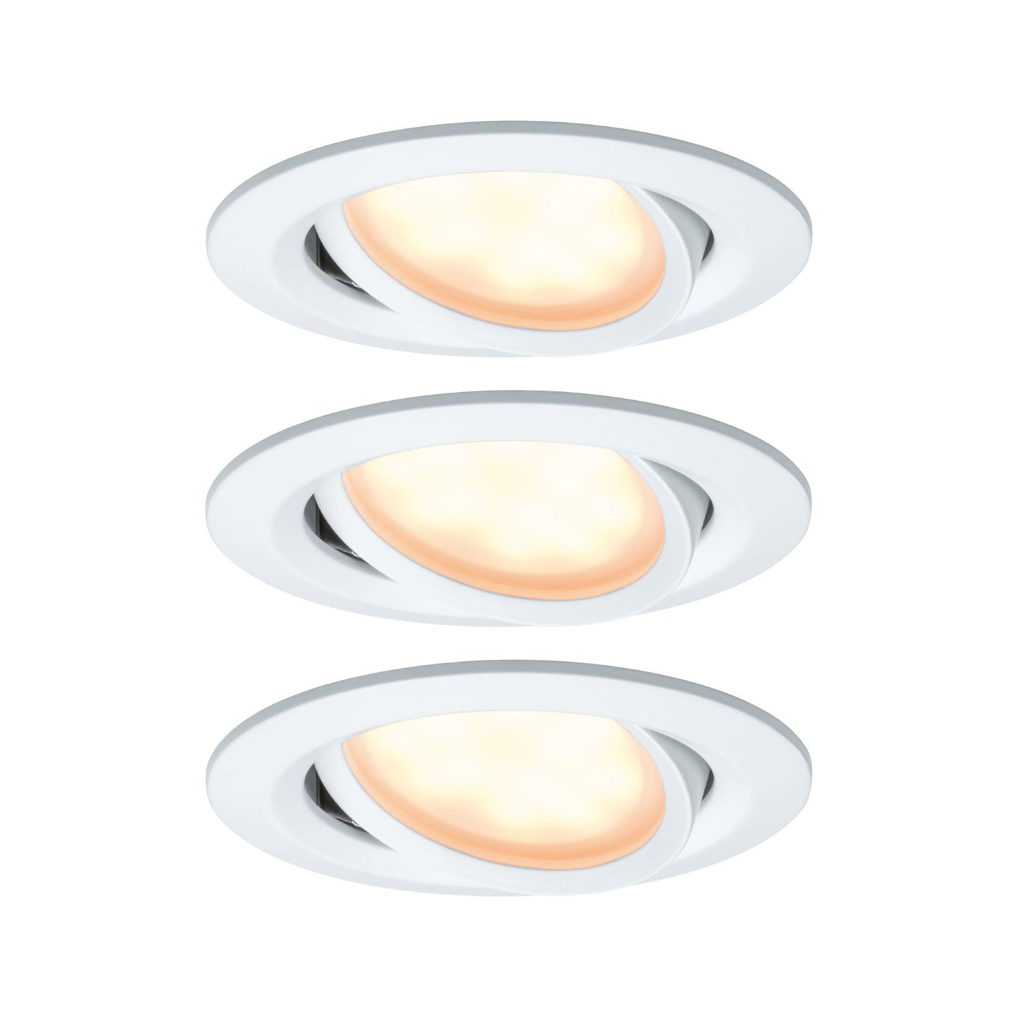 Paulmann EBL SmartCoin BLE Set WarmDim schwb LED 3x6W 2700K 230/24V 51mm Weiß matt/Alu
