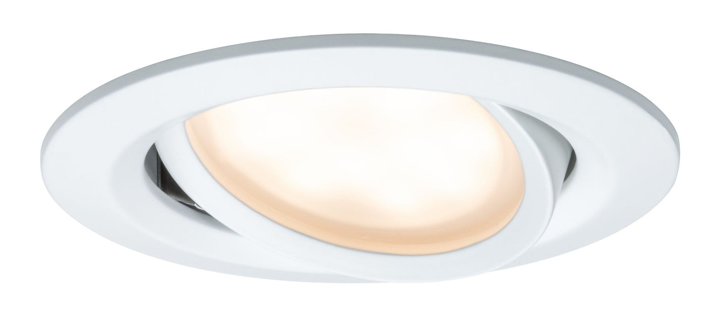 Paulmann EBL SmartCoin BLE Set WarmDim schwb LED 3x6W 2700K 230/24V 51mm Weiß matt/Alu