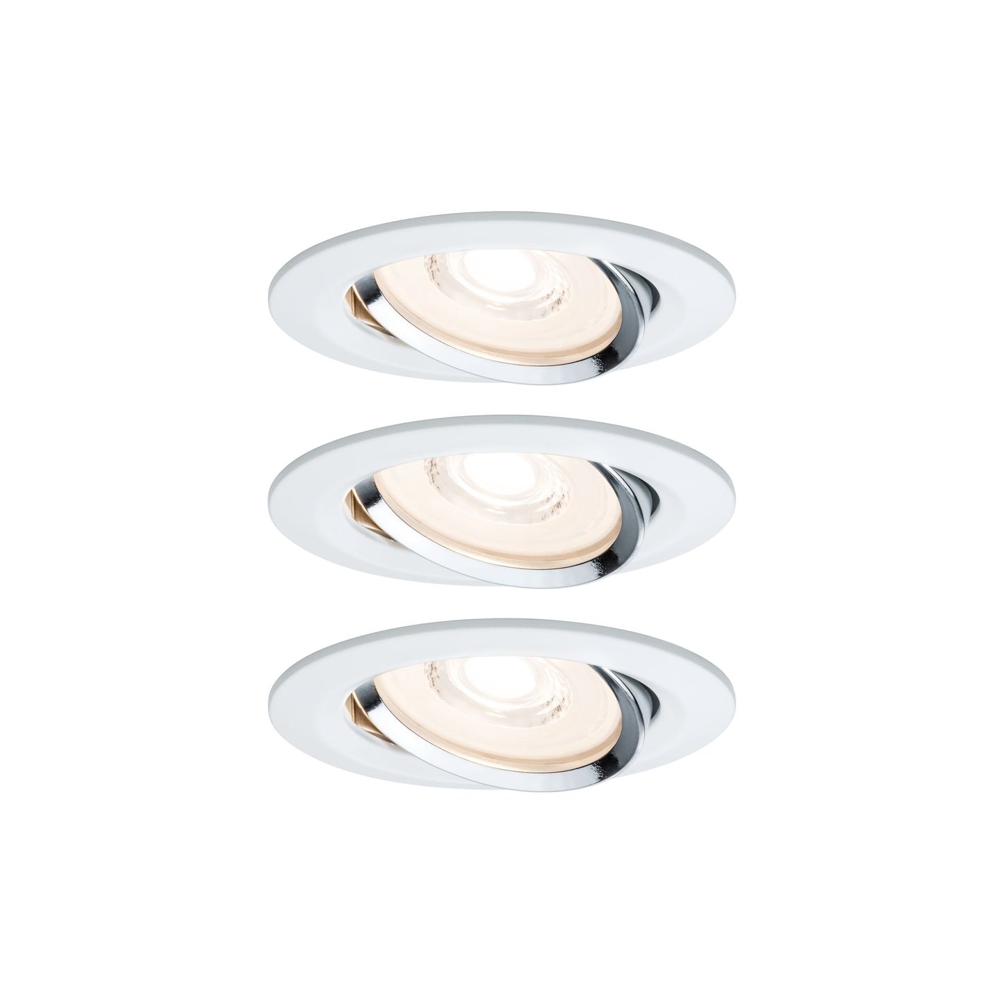 Paulmann Premium EBL Set Reflector Coin rd schwb. dimmbar LED 3x6,8W 230V Weiß Chrom/Alu