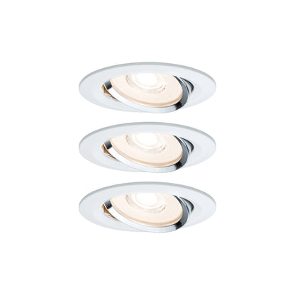 Paulmann Premium EBL Set Reflector Coin rd schwb. dimmbar LED 3x6,8W 230V Weiß Chrom/Alu