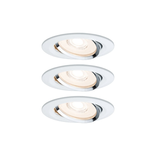 Paulmann Premium EBL Set Reflector Coin rd schwb. dimmbar LED 3x6,8W 230V Weiß Chrom/Alu