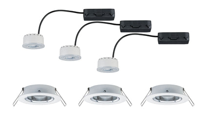 Paulmann Premium EBL Set Reflector Coin rd schwb. dimmbar LED 3x6,8W 230V Weiß Chrom/Alu
