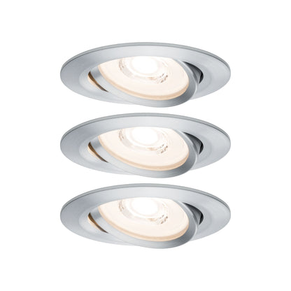 Paulmann Premium EBL Set Reflector Coin rd schwb. dimmbar LED 3x6,8W 230V Alu gedreht/Alu