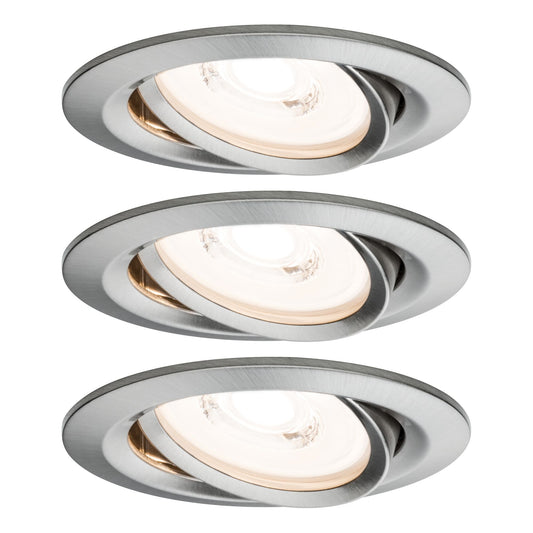 Paulmann Premium EBL Set Reflector Coin rd schwb. dimmbar LED 3x6,8W 230V Eisen geb/Alu