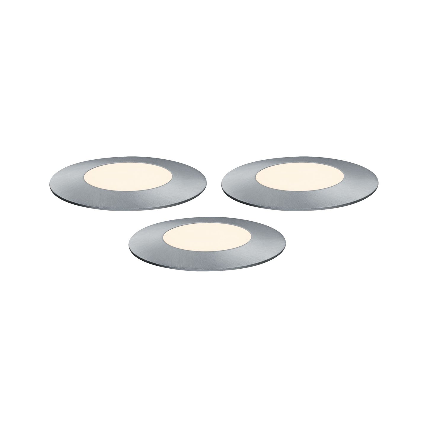 Paulmann Outdoor Plug & Shine Floor Mini Erg. Set IP65 3000K 3x2,5W 24V 55mm Silber