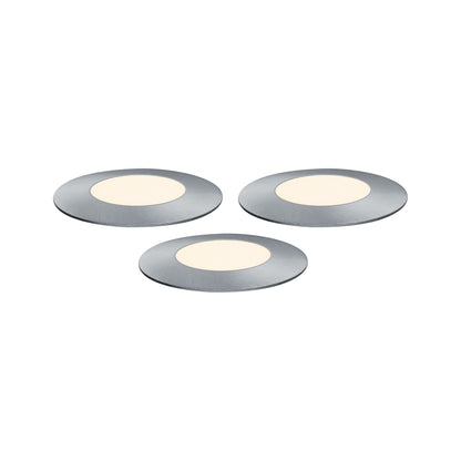 Paulmann Outdoor Plug & Shine Floor Mini Erg. Set IP65 3000K 3x2,5W 24V 55mm Silber