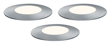 Paulmann Outdoor Plug & Shine Floor Mini Erg. Set IP65 3000K 3x2,5W 24V 55mm Silber