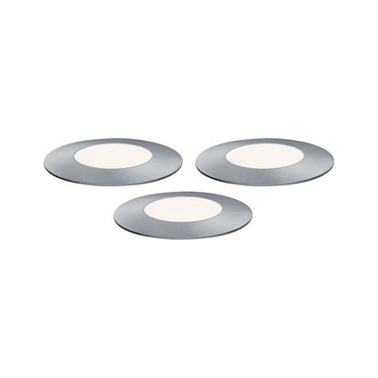 Paulmann Outdoor Plug & Shine Floor Mini Erg. Set IP65 4000K 3x2,5W 24V 55mm Silber