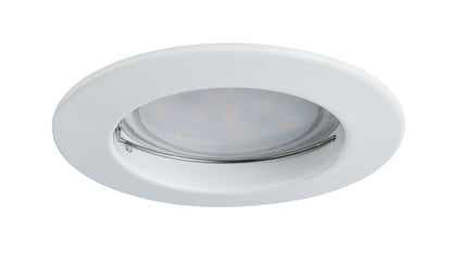 Paulmann EBL Set Coin dim sat rund starr LED 1x7W 2700K 230V 51mm Weiß m/Alu Zink