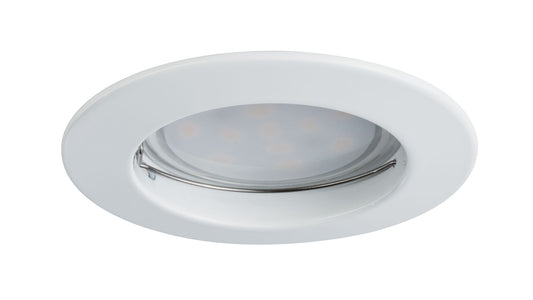 Paulmann EBL Set Coin dim sat rund starr LED 1x7W 2700K 230V 51mm Weiß m/Alu Zink