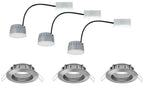 Paulmann EBL Set Coin dim sat rund starr LED 3x7W 2700K 230V 51mm Eisen geb/Alu Zink