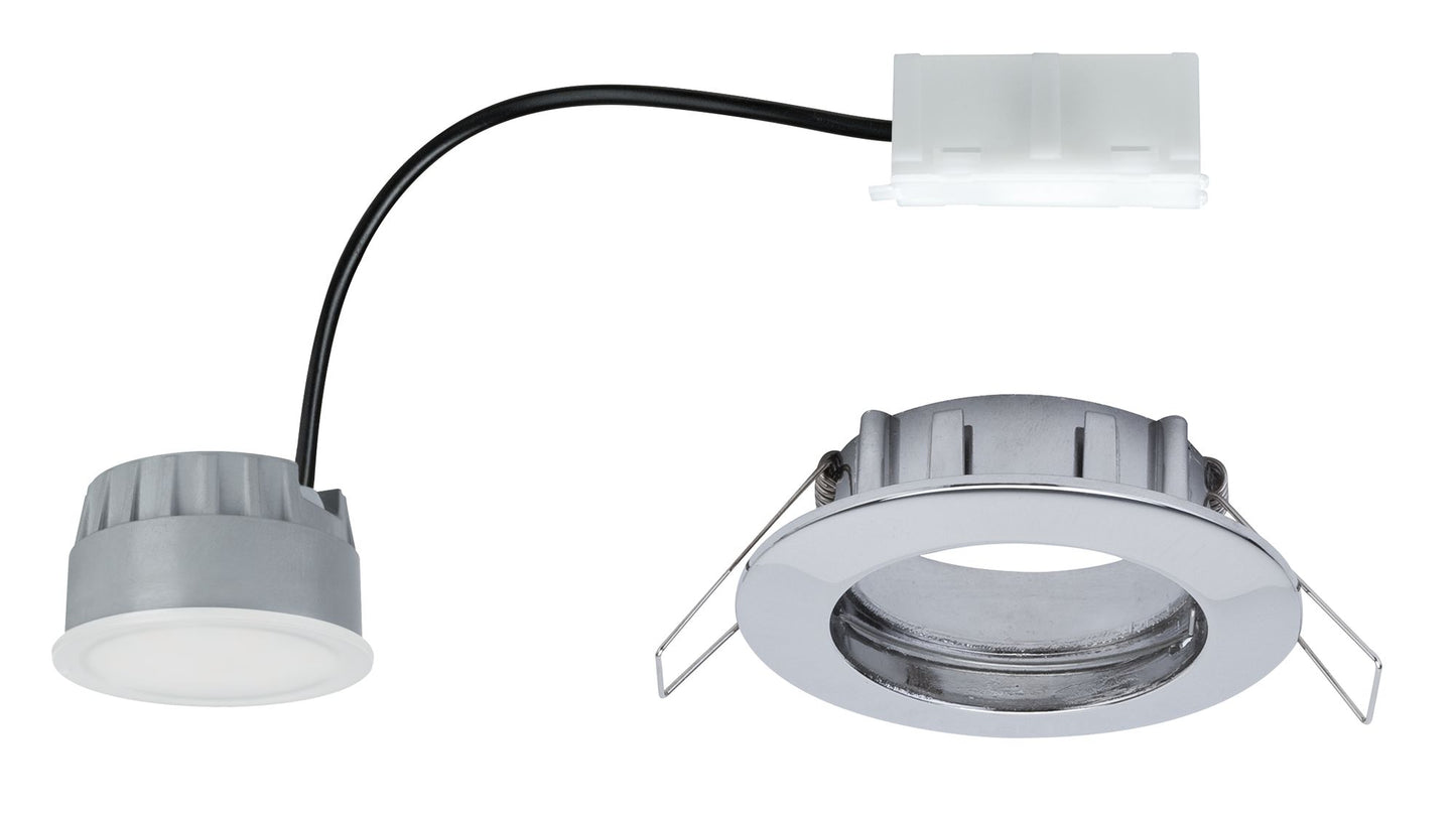 Paulmann EBL Set Coin dim sat rund starr LED 1x7W 2700K 230V 51mm Chrom/Alu Zink