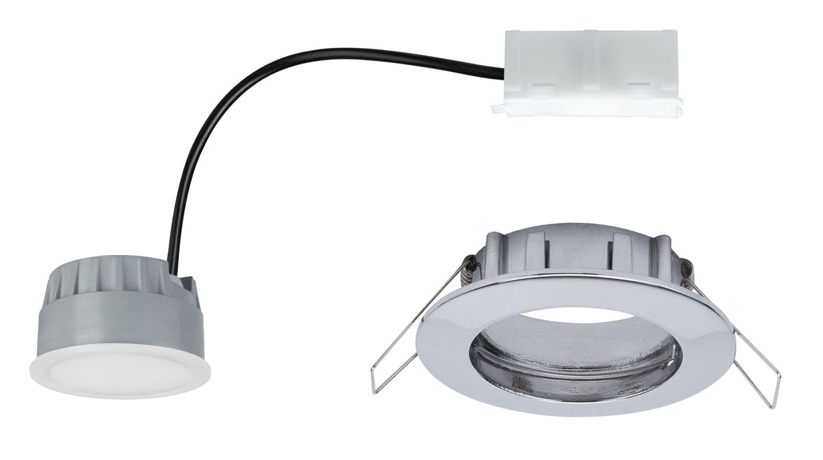 Paulmann EBL Set Coin dim sat rund starr LED 1x7W 2700K 230V 51mm Chrom/Alu Zink