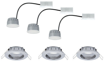 Paulmann EBL Set Coin dim sat rund starr LED 3x7W 2700K 230V 51mm Chrom/Alu Zink
