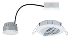 Paulmann EBL Set Coin dim sat rund schwb LED 1x7W 2700K 230V 51mm Weiß m/Alu Zink
