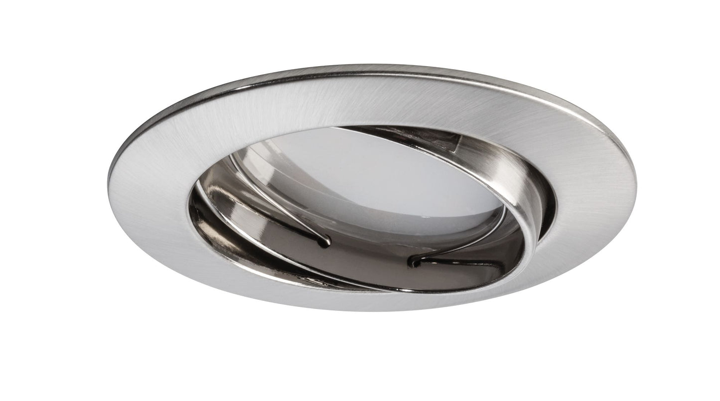 Paulmann EBL Set Coin dim sat rund schwb LED 1x7W 2700K 230V 51mm Eisen geb/Alu Zink