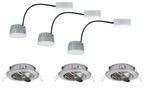Paulmann EBL Set Coin dim sat rund schwb LED 3x7W 2700K 230V 51mm Eisen geb/Alu Zink