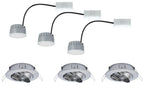 Paulmann EBL Set Coin dim sat rund schwb LED 3x7W 2700K 230V 51mm Chrom/Alu Zink