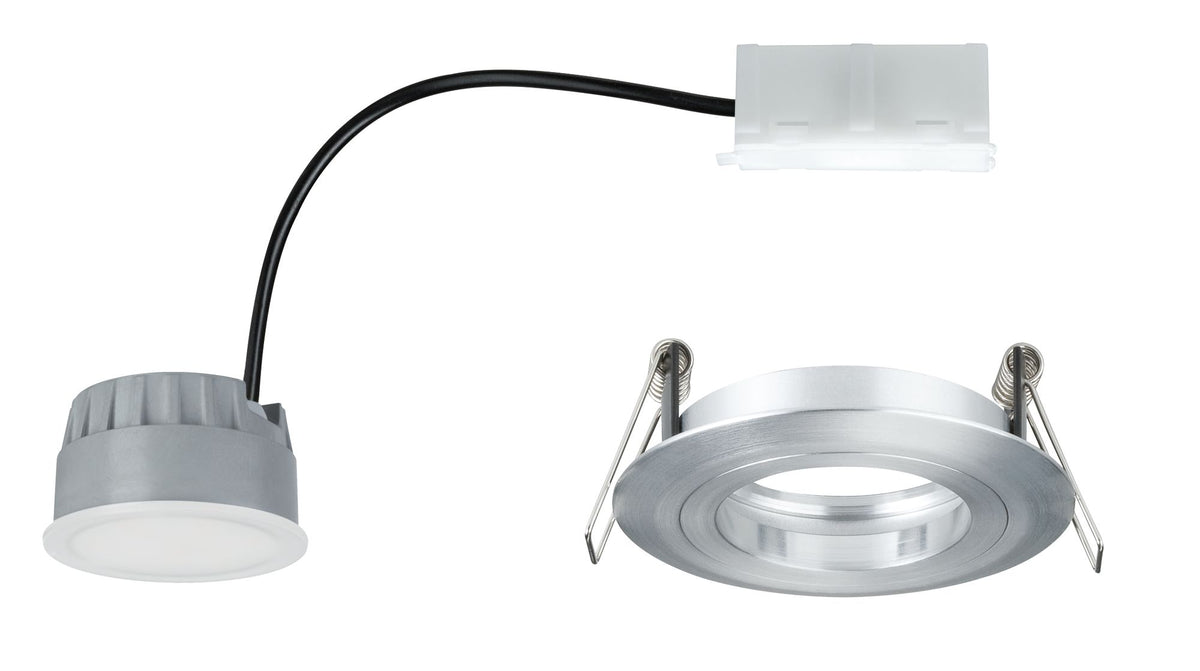 Paulmann EBL Set Coin dim sat rund starr LED 1x7W 2700K 230V 51mm Alu ged/Alu Zink